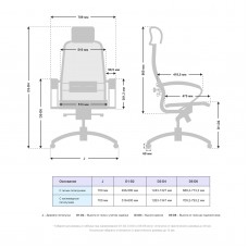 Кресло Samurai S-2.041 MPES сетка/кожа, темно-бежевый 