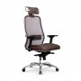 Кресло Samurai SL-3.04 MPES сетка/кожа, светло-коричневый купить со скидкой