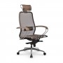 Кресло Samurai S-2.041 MPES сетка/кожа, светло-коричневый купить со скидкой