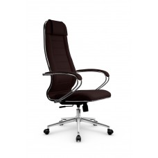 Кресло МЕТТА комплект B 1m 32P/подл.127/осн.004 (Рогожка B Темно-коричневый)
