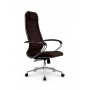 Кресло МЕТТА комплект B 1m 32P/подл.127/осн.004 (Рогожка B Темно-коричневый) купить со скидкой