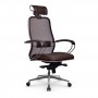 Кресло Samurai SL-2.041 MPES сетка/кожа, темно-коричневый купить со скидкой