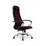 Кресло МЕТТА комплект B 1m 32PF/подл.127/осн.003 (Рогожка B Темно-коричневый) купить со скидкой