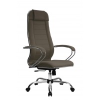 Кресло МЕТТА комплект B 1m 32P/подл.127/осн.003 (Рогожка B Коричневый)