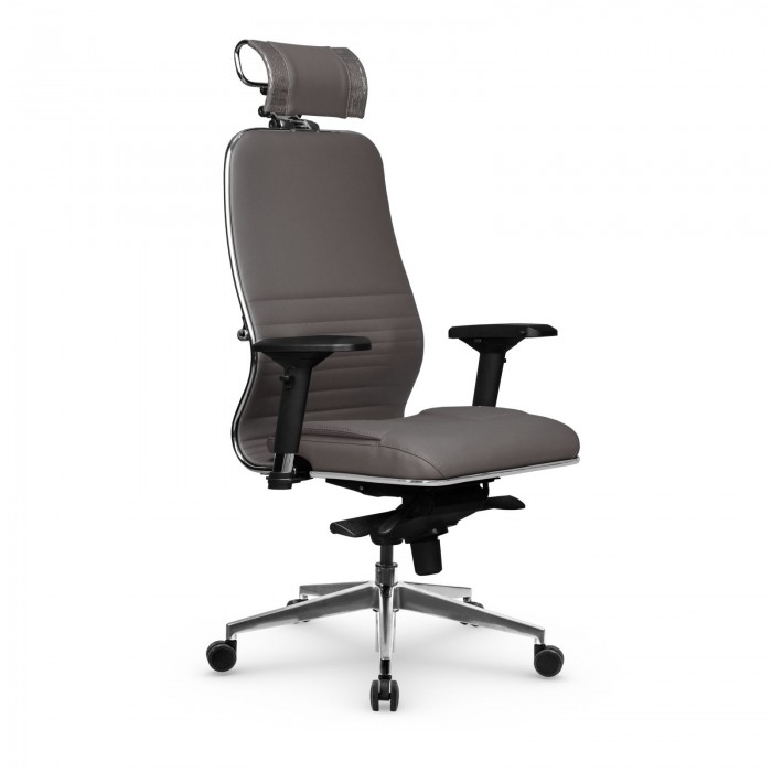 Кресло Samurai KL-3.041 MPES кожа, серый купить со скидкой