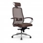 Кресло Samurai SL-2.041 MPES сетка/кожа, светло-коричневый купить со скидкой